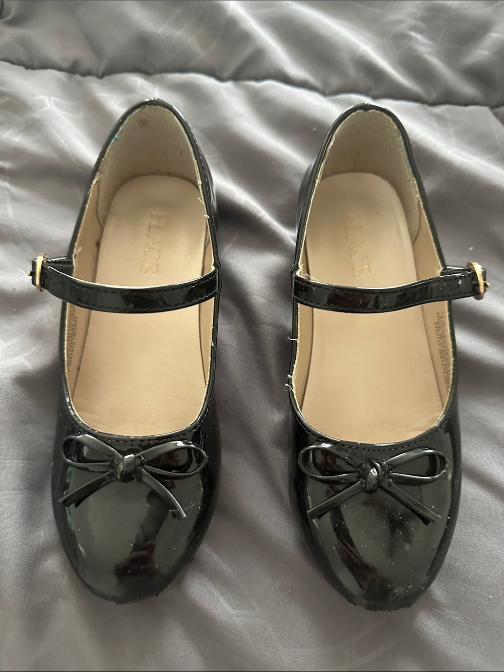 The Children's Place Black Patent Mary Jane Dress Shoes with Bow